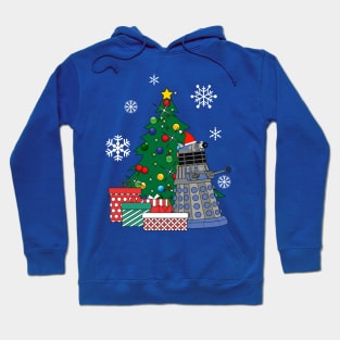 Dr Who Dalek Around The Christmas Tree Hoodie